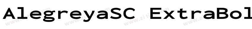 AlegreyaSC ExtraBold字体转换